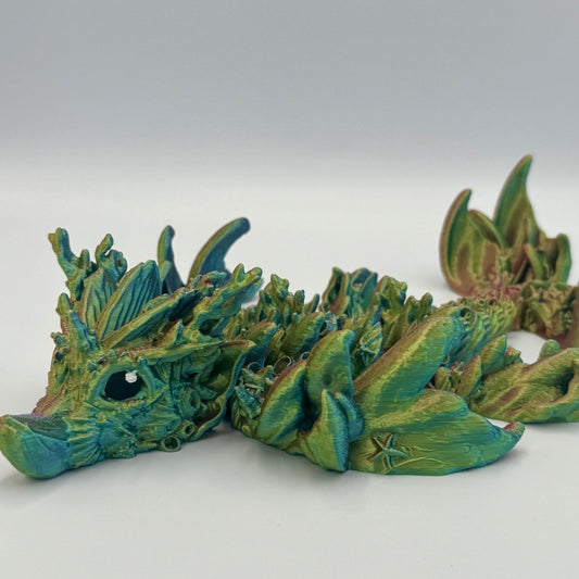 Baby Coral Dragon 12" Articulated Dragon - Cosmic Chameleon