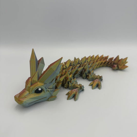 Baby Crystal Dragon 12" Articulated Dragon - Cosmic Chameleon